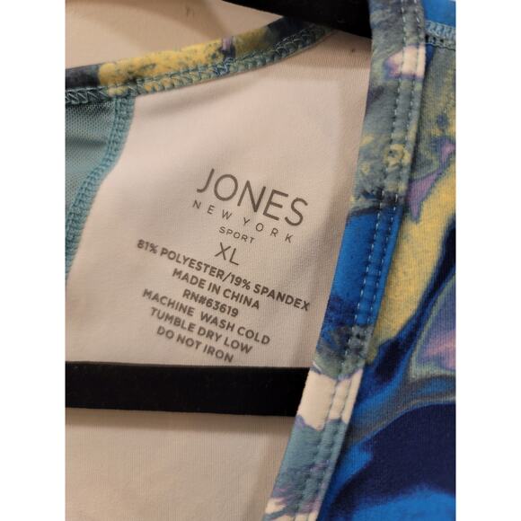 Jones New York Racerback Bra Tank in Blue Green - Picture 4 of 8